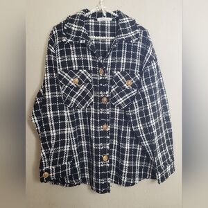 Urban Daizy Black and White Plaid Jacket